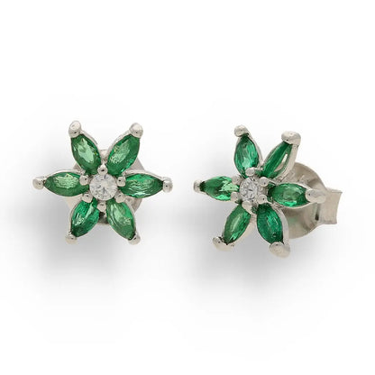 Buy your Emerald Bloom Delight: CZ Silver Studs online now or in store at Forever Gems in Franschhoek, South Africa