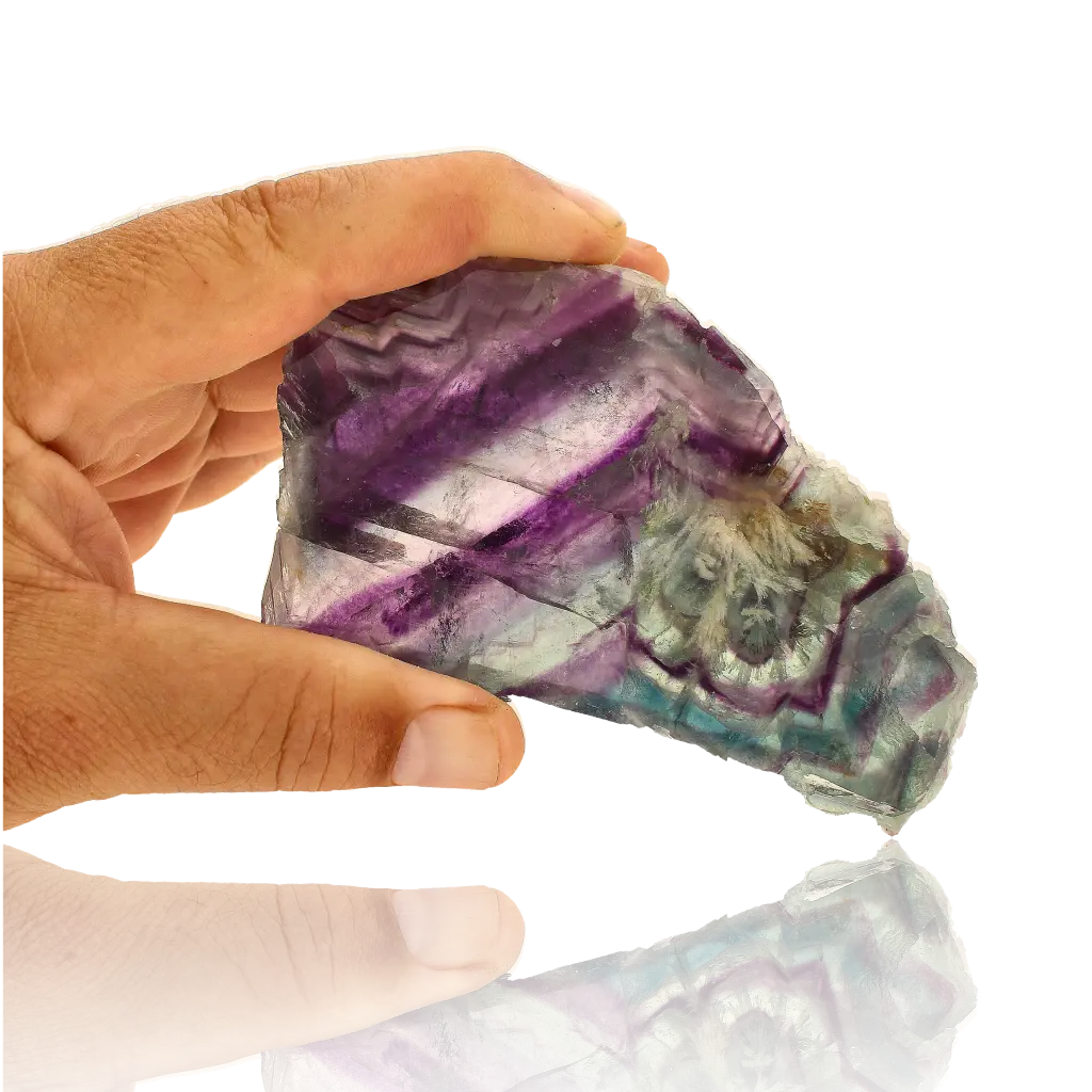 Buy your Fluorite Polished Slice – Harmony in Every Hue online now or in store at Forever Gems in Franschhoek, South Africa