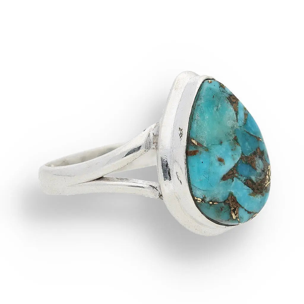 Get your Copper Turquoise Silver Ring – Earthy Glow online now or in store at Forever Gems in Franschhoek, South Africa