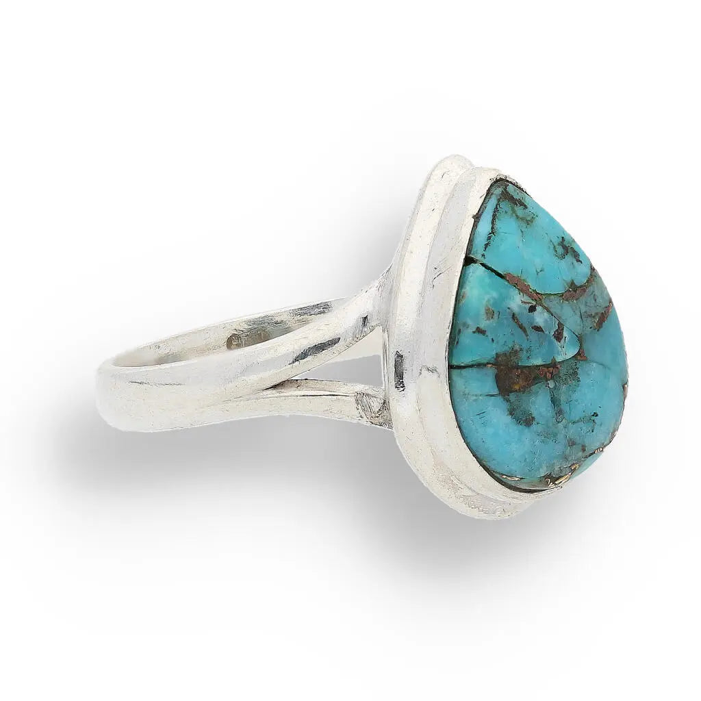Get your Copper Turquoise Silver Ring – Earthy Glow online now or in store at Forever Gems in Franschhoek, South Africa