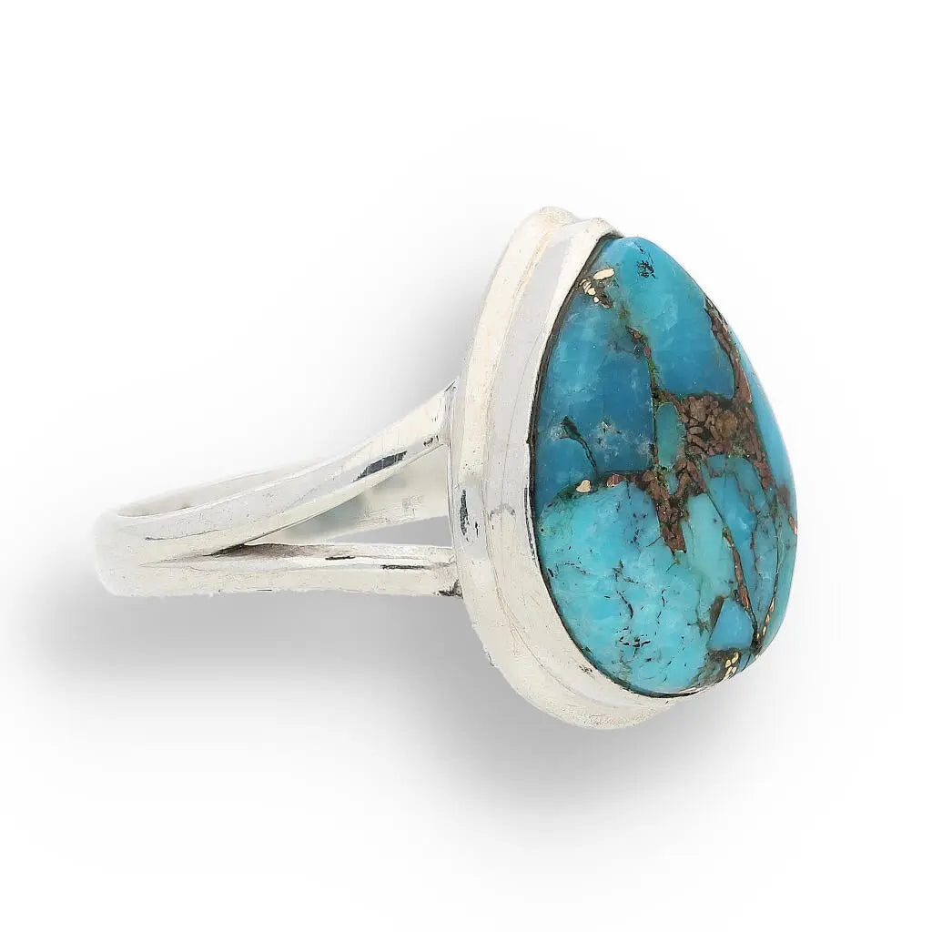 Get your Copper Turquoise Silver Ring – Earthy Glow online now or in store at Forever Gems in Franschhoek, South Africa