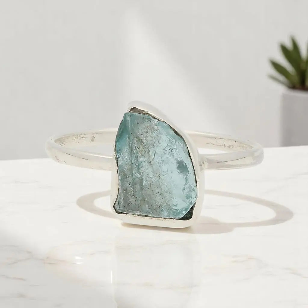 Buy your Rough Aquamarine Sterling Silver Ring - Ocean Whisper online now or in store at Forever Gems in Franschhoek, South Africa