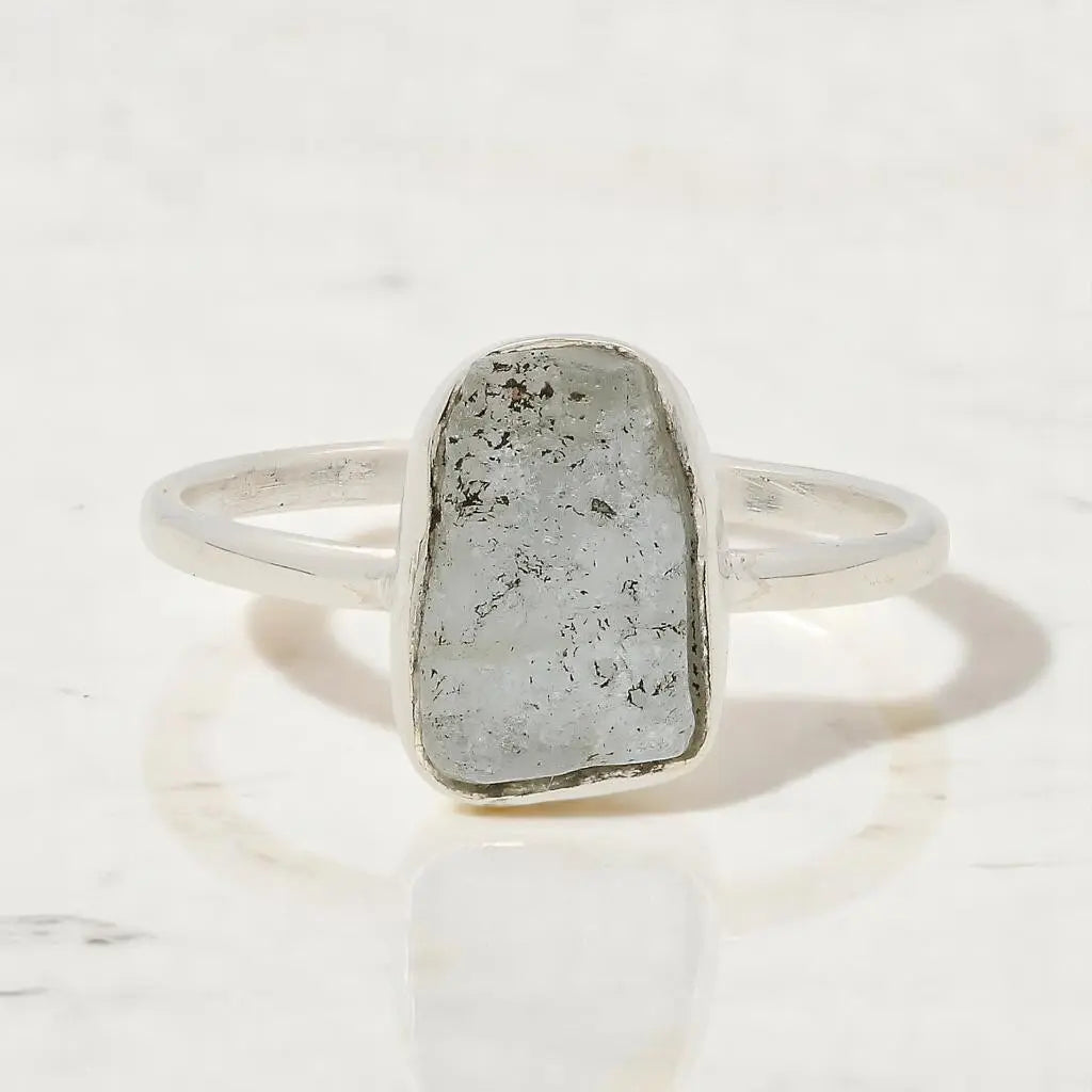 Buy your Rough Aquamarine Sterling Silver Ring - Ocean Whisper online now or in store at Forever Gems in Franschhoek, South Africa