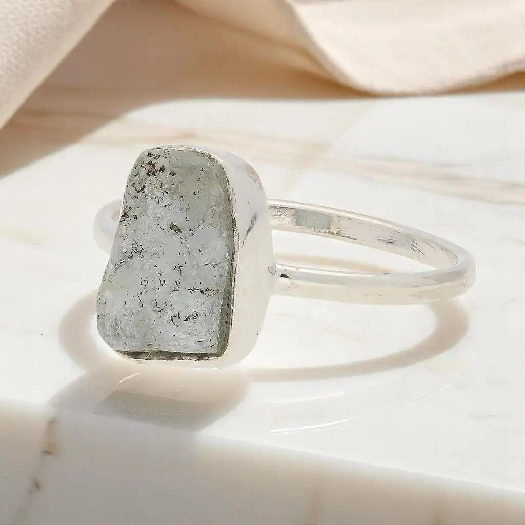 Buy your Rough Aquamarine Sterling Silver Ring - Ocean Whisper online now or in store at Forever Gems in Franschhoek, South Africa