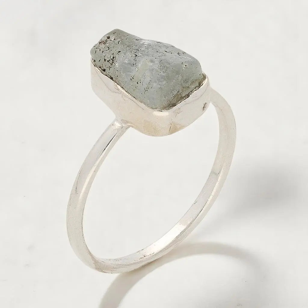 Buy your Rough Aquamarine Sterling Silver Ring - Ocean Whisper online now or in store at Forever Gems in Franschhoek, South Africa