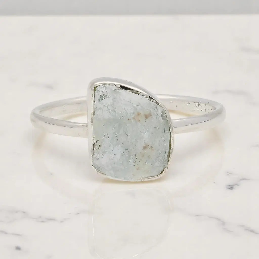 Buy your Rough Aquamarine Sterling Silver Ring - Ocean Whisper online now or in store at Forever Gems in Franschhoek, South Africa