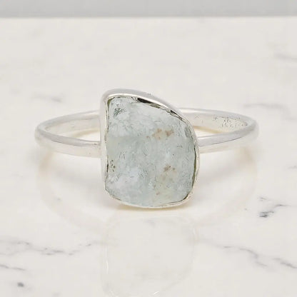 Buy your Rough Aquamarine Sterling Silver Ring - Ocean Whisper online now or in store at Forever Gems in Franschhoek, South Africa