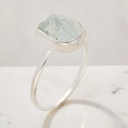 Buy your Rough Aquamarine Sterling Silver Ring - Ocean Whisper online now or in store at Forever Gems in Franschhoek, South Africa