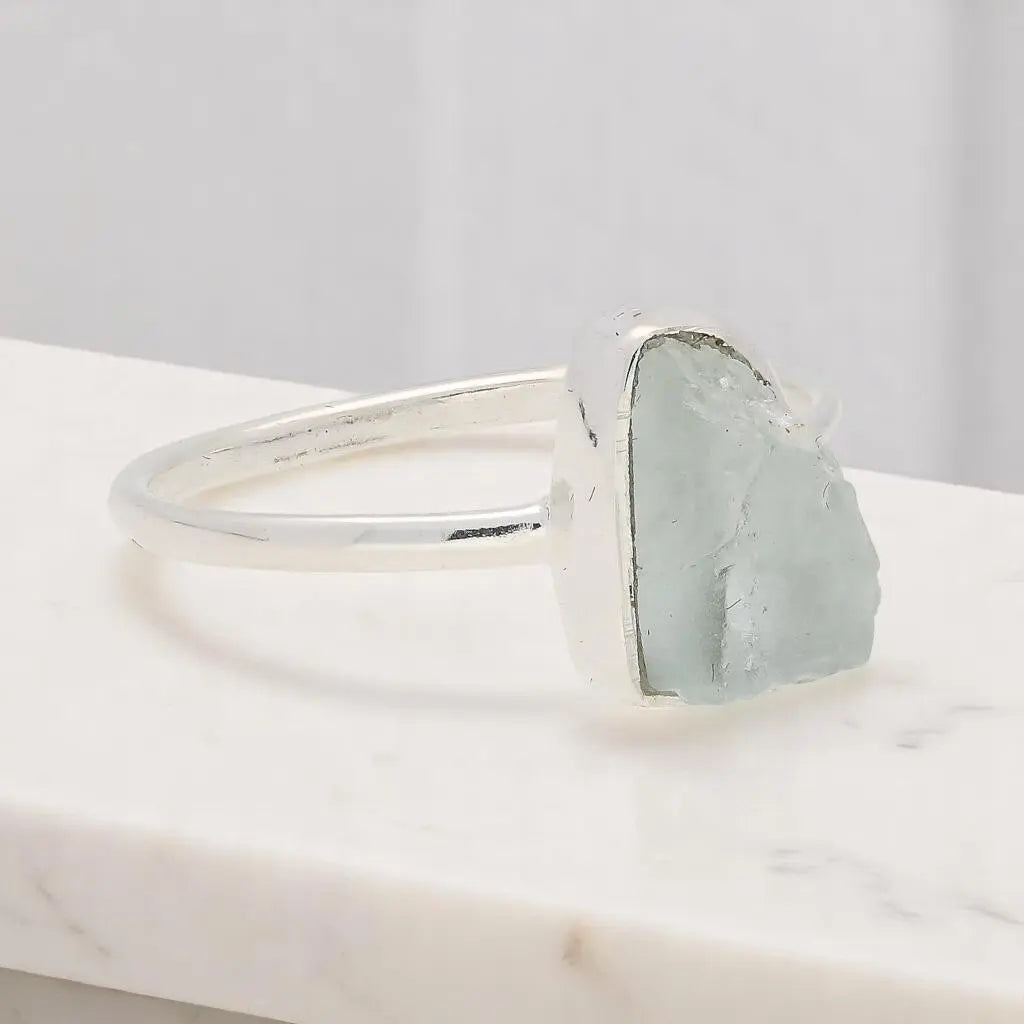 Buy your Rough Aquamarine Sterling Silver Ring - Ocean Whisper online now or in store at Forever Gems in Franschhoek, South Africa