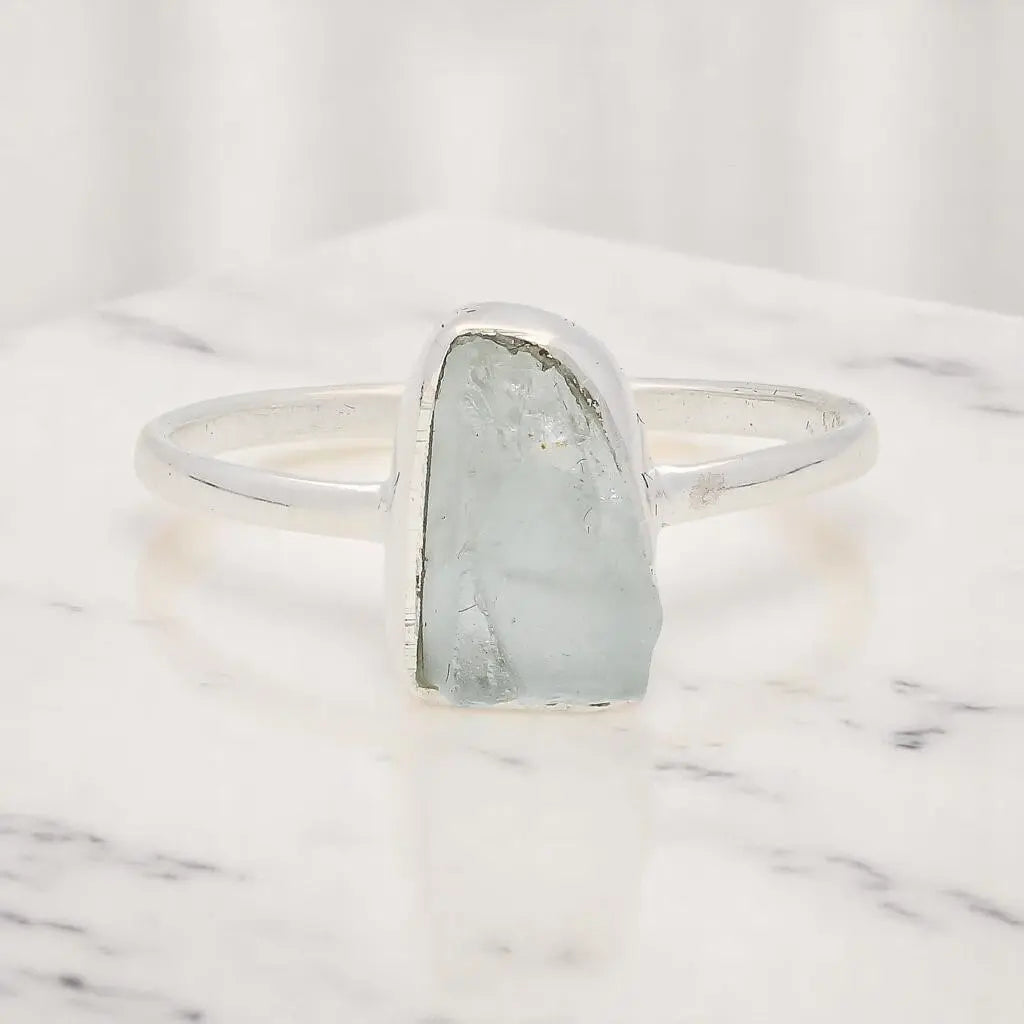 Buy your Rough Aquamarine Sterling Silver Ring - Ocean Whisper online now or in store at Forever Gems in Franschhoek, South Africa