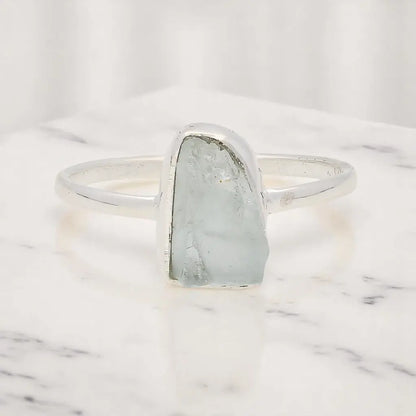 Buy your Rough Aquamarine Sterling Silver Ring - Ocean Whisper online now or in store at Forever Gems in Franschhoek, South Africa