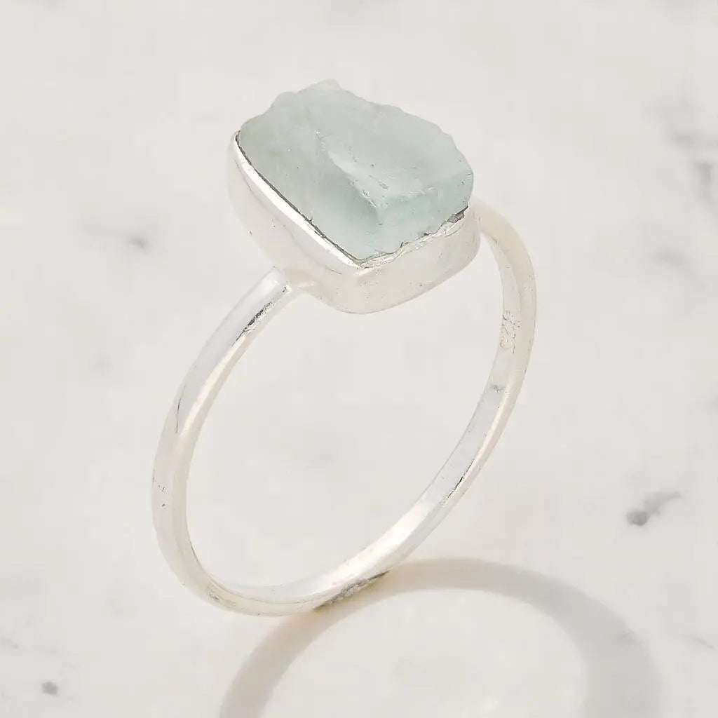 Buy your Rough Aquamarine Sterling Silver Ring - Ocean Whisper online now or in store at Forever Gems in Franschhoek, South Africa