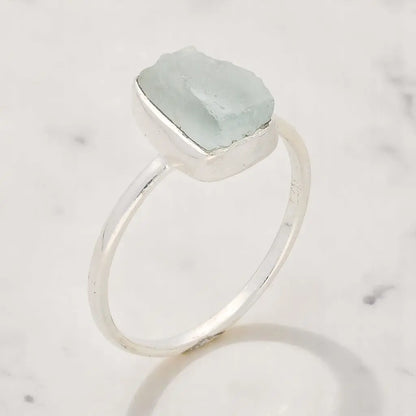 Buy your Rough Aquamarine Sterling Silver Ring - Ocean Whisper online now or in store at Forever Gems in Franschhoek, South Africa