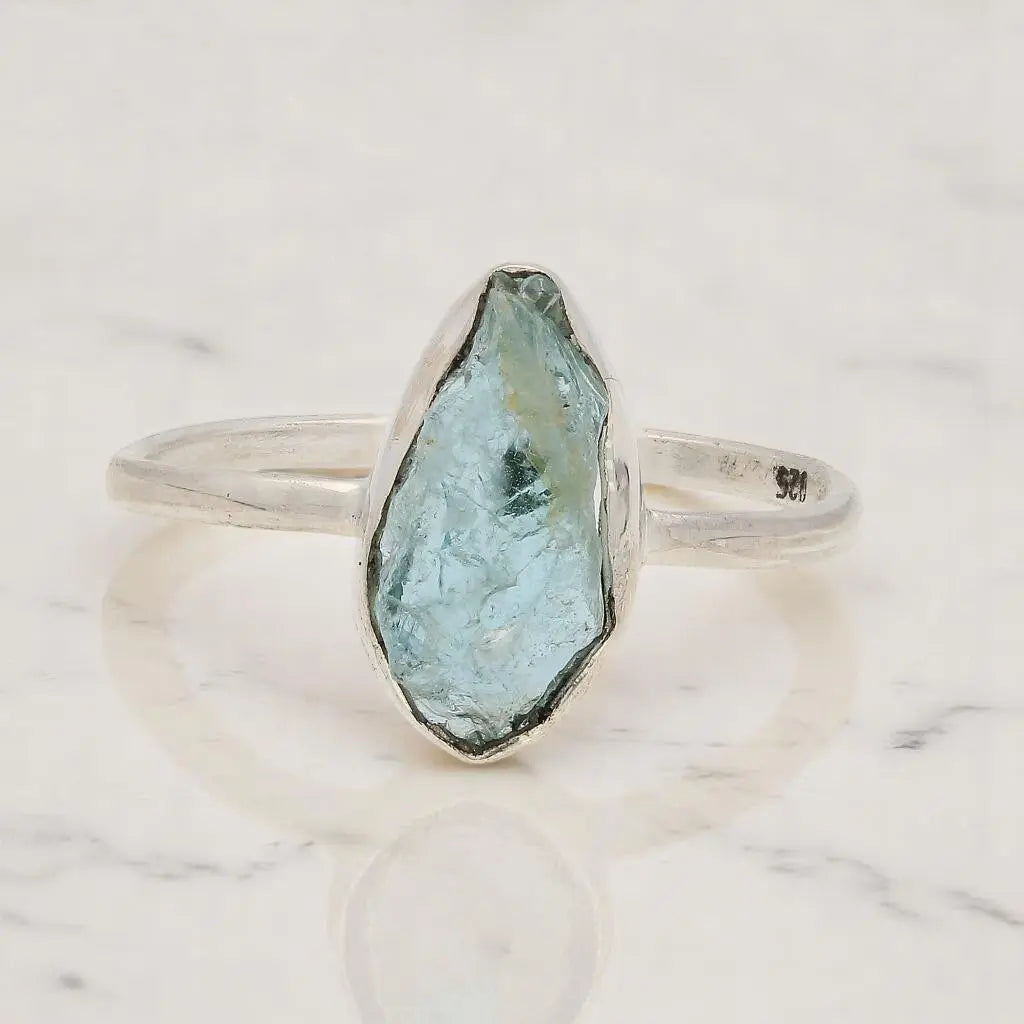 Buy your Rough Aquamarine Sterling Silver Ring - Ocean Whisper online now or in store at Forever Gems in Franschhoek, South Africa