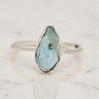Buy your Rough Aquamarine Sterling Silver Ring - Ocean Whisper online now or in store at Forever Gems in Franschhoek, South Africa