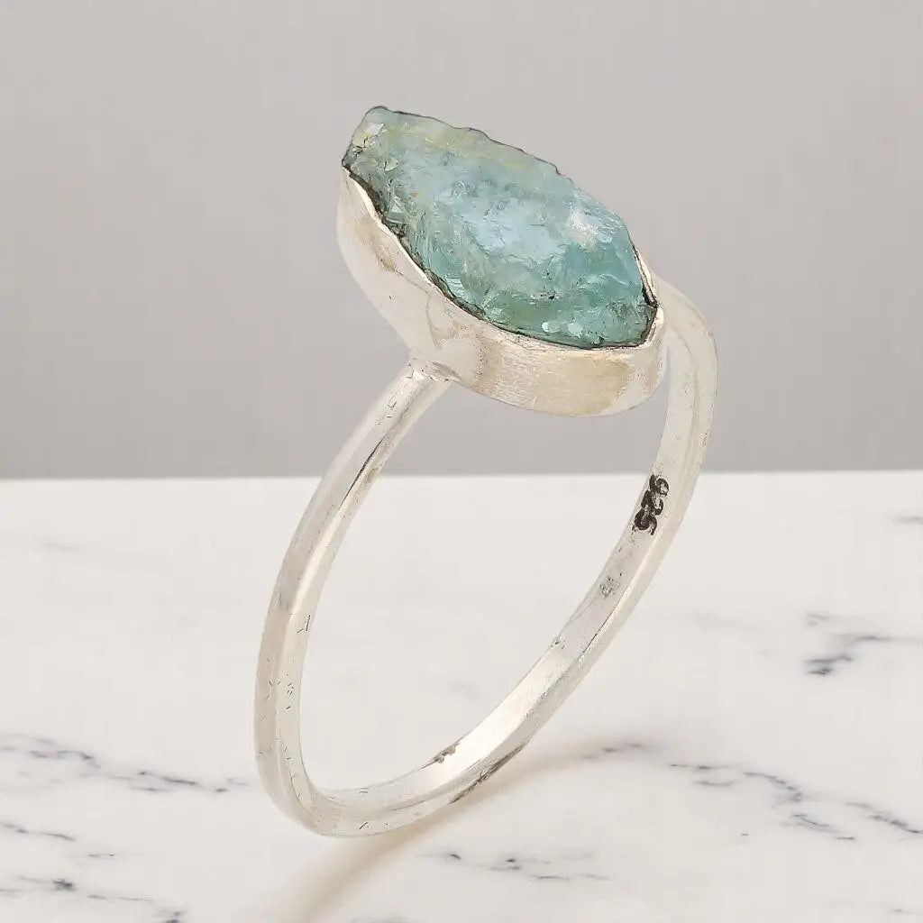 Buy your Rough Aquamarine Sterling Silver Ring - Ocean Whisper online now or in store at Forever Gems in Franschhoek, South Africa