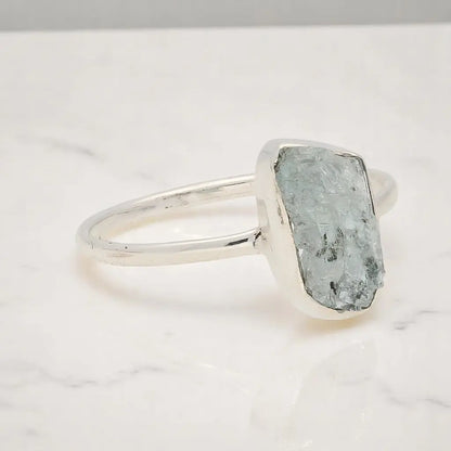 Buy your Rough Aquamarine Sterling Silver Ring - Ocean Whisper online now or in store at Forever Gems in Franschhoek, South Africa