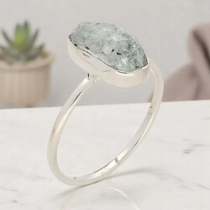 Buy your Rough Aquamarine Sterling Silver Ring - Ocean Whisper online now or in store at Forever Gems in Franschhoek, South Africa