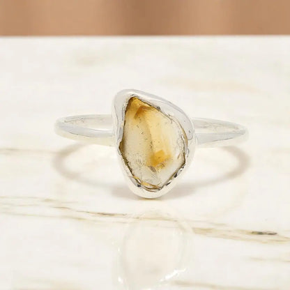 Buy your Rough Citrine Sterling Silver Ring - Golden Glow online now or in store at Forever Gems in Franschhoek, South Africa