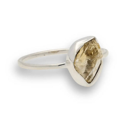 Buy your Rough Citrine Sterling Silver Ring - Golden Glow online now or in store at Forever Gems in Franschhoek, South Africa