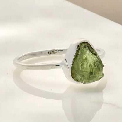 Buy your Rough Peridot Sterling Silver Ring - Green Muse online now or in store at Forever Gems in Franschhoek, South Africa