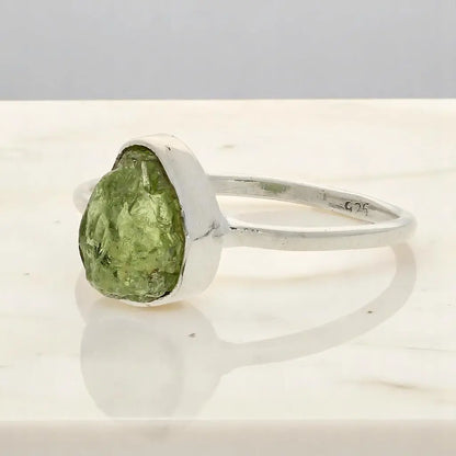 Buy your Rough Peridot Sterling Silver Ring - Green Muse online now or in store at Forever Gems in Franschhoek, South Africa