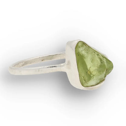Get your Sterling Silver Natural Rough Peridot Ring online now or in store at Forever Gems in Franschhoek, South Africa