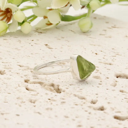 Get your Sterling Silver Natural Rough Peridot Ring online now or in store at Forever Gems in Franschhoek, South Africa