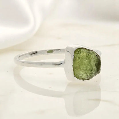 Buy your Rough Peridot Sterling Silver Ring - Green Muse online now or in store at Forever Gems in Franschhoek, South Africa