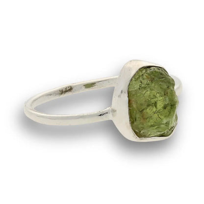 Buy your Rough Peridot Sterling Silver Ring - Green Muse online now or in store at Forever Gems in Franschhoek, South Africa