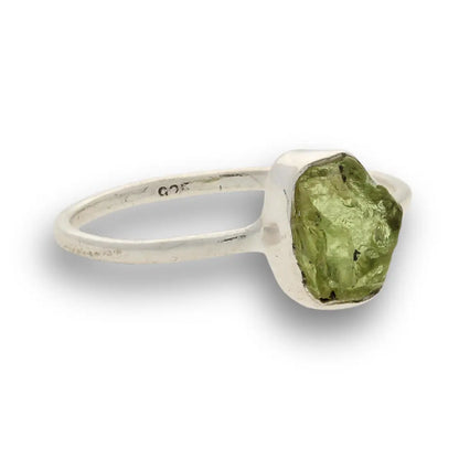 Buy your Rough Peridot Sterling Silver Ring - Green Muse online now or in store at Forever Gems in Franschhoek, South Africa