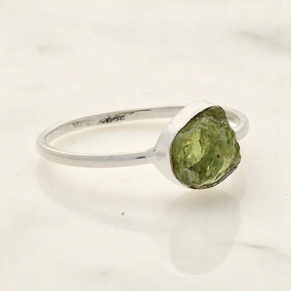 Buy your Rough Peridot Sterling Silver Ring - Green Muse online now or in store at Forever Gems in Franschhoek, South Africa