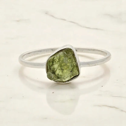 Buy your Rough Peridot Sterling Silver Ring - Green Muse online now or in store at Forever Gems in Franschhoek, South Africa
