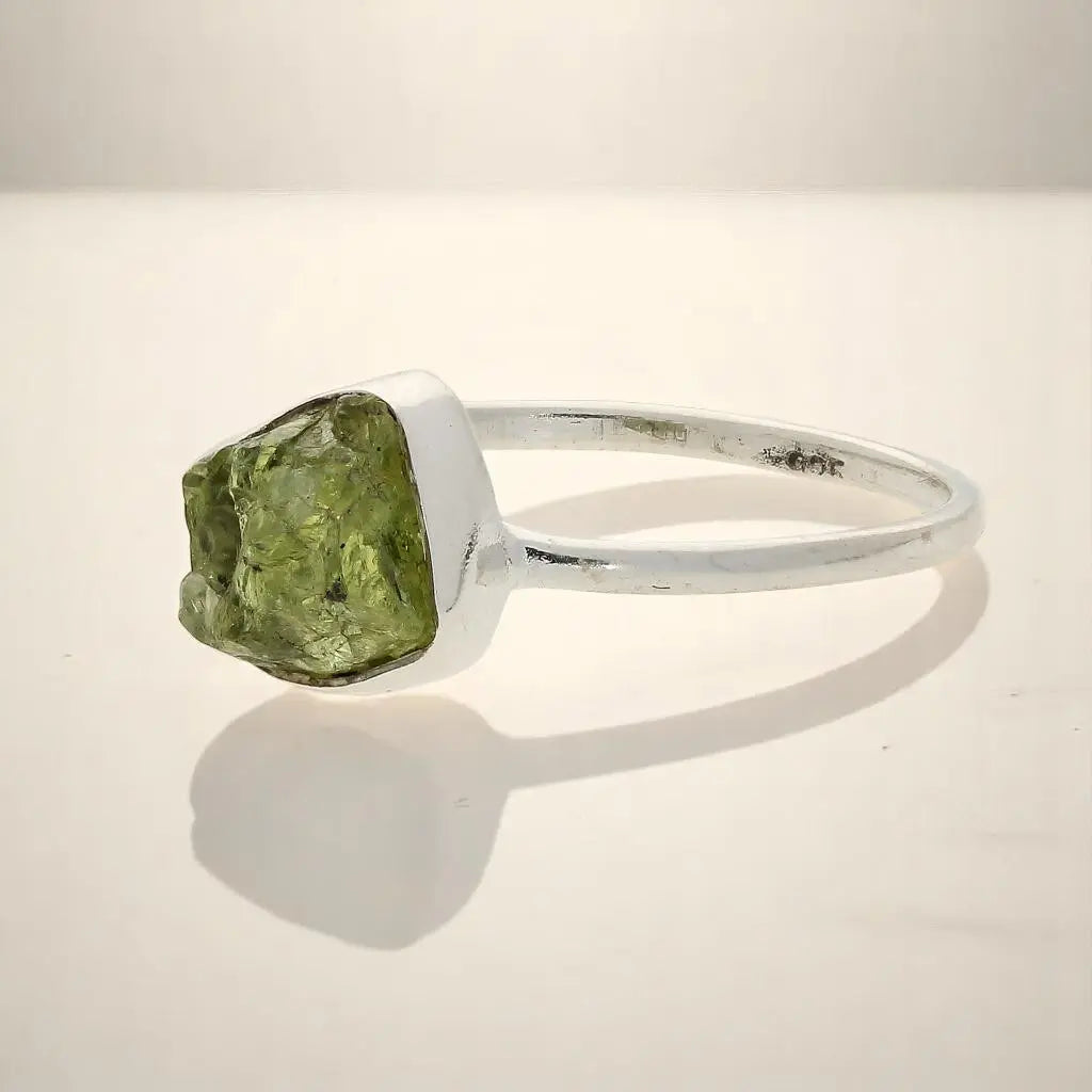 Buy your Rough Peridot Sterling Silver Ring - Green Muse online now or in store at Forever Gems in Franschhoek, South Africa