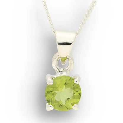 Get your Round Peridot Sterling Silver Necklace online now or in store at Forever Gems in Franschhoek, South Africa