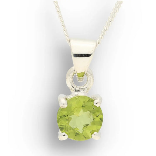 Get your Round Peridot Sterling Silver Necklace online now or in store at Forever Gems in Franschhoek, South Africa
