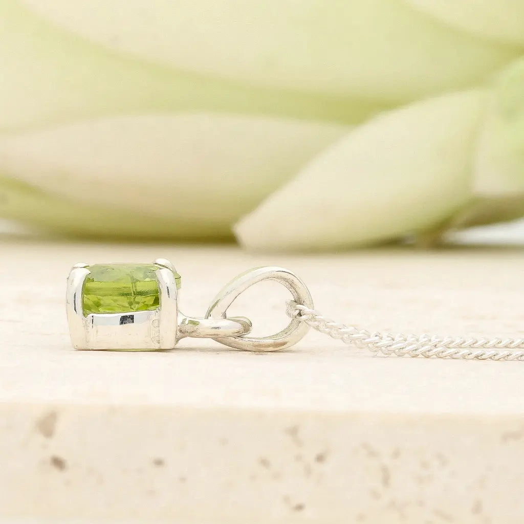 Get your Round Peridot Sterling Silver Necklace online now or in store at Forever Gems in Franschhoek, South Africa