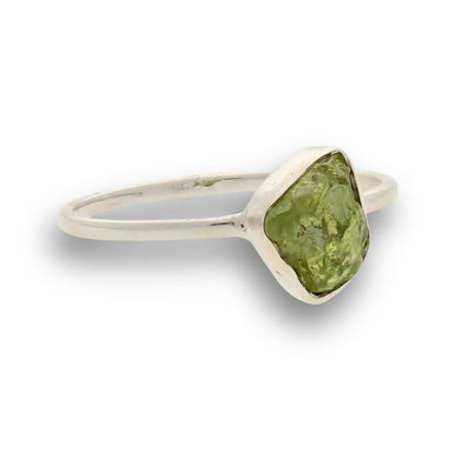 Buy your Rough Peridot Sterling Silver Ring - Green Muse online now or in store at Forever Gems in Franschhoek, South Africa