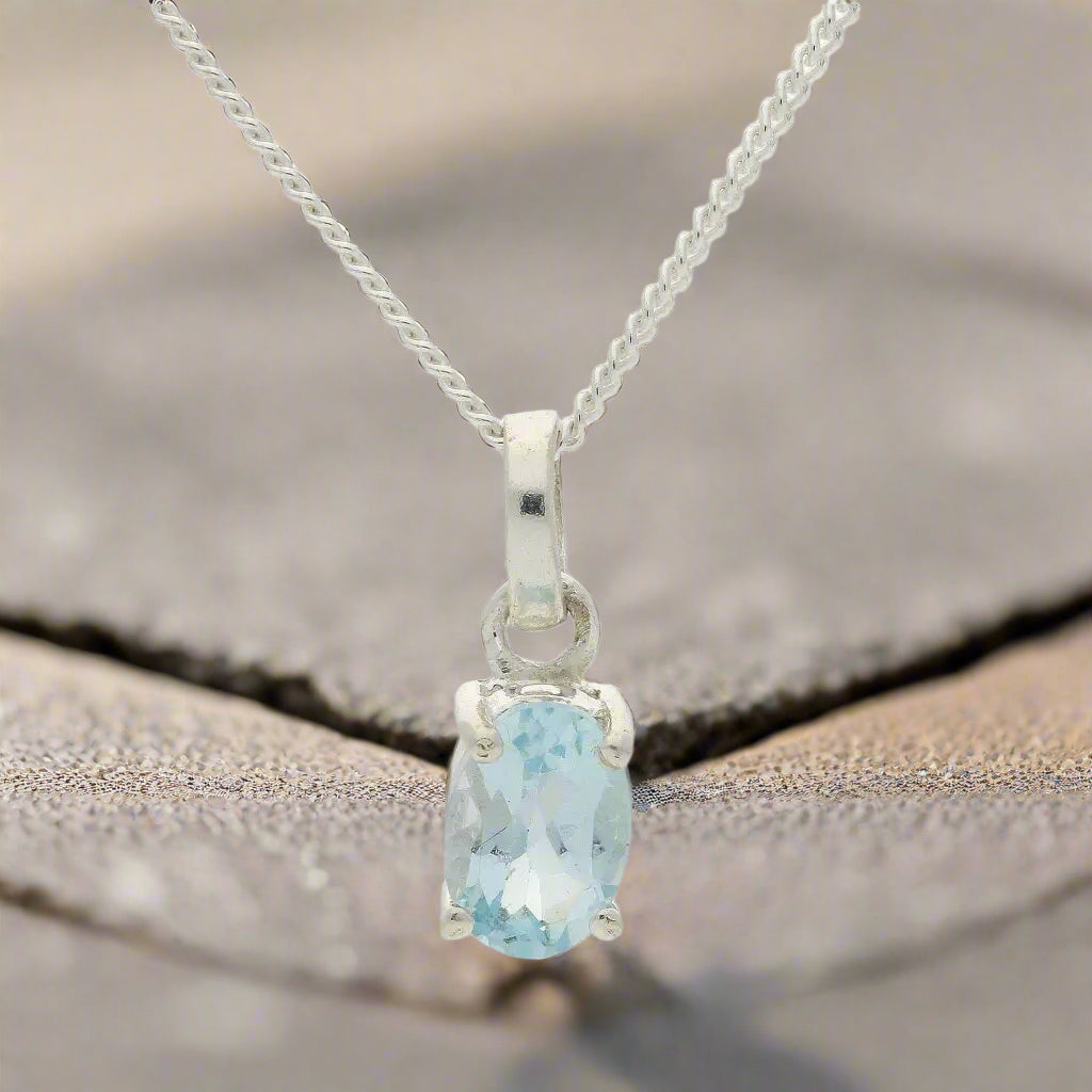 Get your Blue Topaz "Ocean Dreams" Sterling Silver Pendant - Dive into Serenity online now or in store at Forever Gems in Franschhoek, South Africa