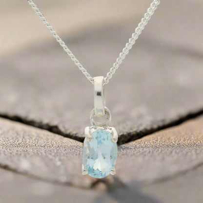 Get your Blue Topaz "Ocean Dreams" Sterling Silver Pendant - Dive into Serenity online now or in store at Forever Gems in Franschhoek, South Africa