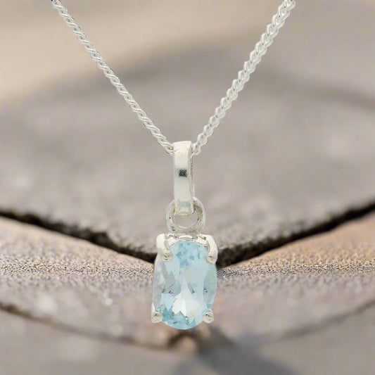Get your Blue Topaz "Ocean Dreams" Sterling Silver Pendant - Dive into Serenity online now or in store at Forever Gems in Franschhoek, South Africa