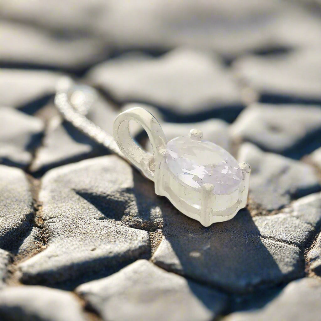 Get your Quartz "Crystal Vision" Sterling Silver Pendant - Pure Brilliance Unleashed online now or in store at Forever Gems in Franschhoek, South Africa