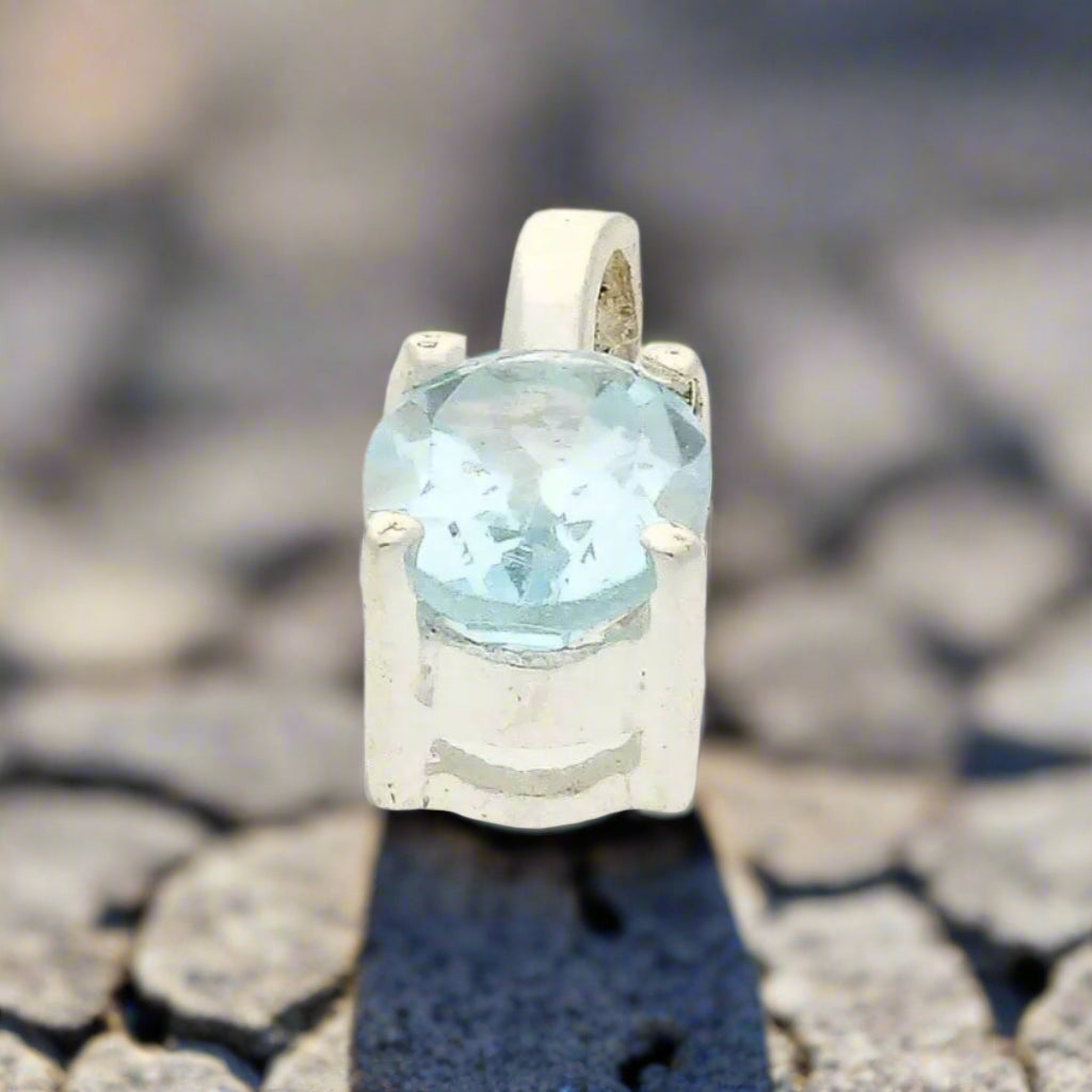 Get your Blue Topaz "Ocean Dreams" Sterling Silver Pendant - Dive into Serenity online now or in store at Forever Gems in Franschhoek, South Africa