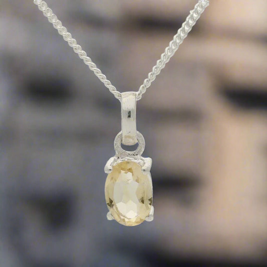 Get your Citrine "Golden Sunrise" Sterling Silver Pendant - Sunshine in Sterling online now or in store at Forever Gems in Franschhoek, South Africa