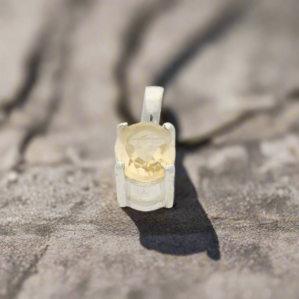 Get your Citrine "Golden Sunrise" Sterling Silver Pendant - Sunshine in Sterling online now or in store at Forever Gems in Franschhoek, South Africa