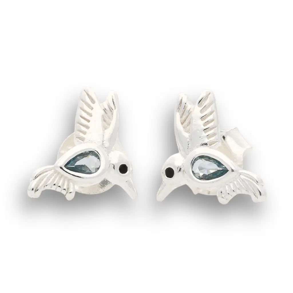 Buy your Blue Skies & Tiny Wings - Sterling Silver Hummingbird Earrings online now or in store at Forever Gems in Franschhoek, South Africa