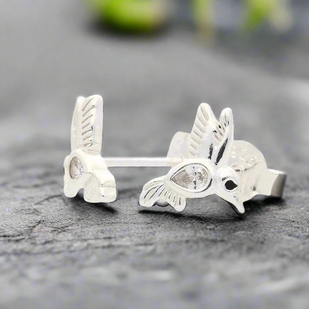 Buy your Crystal Wings & Silver Things - Sterling Silver Hummingbird Earrings online now or in store at Forever Gems in Franschhoek, South Africa