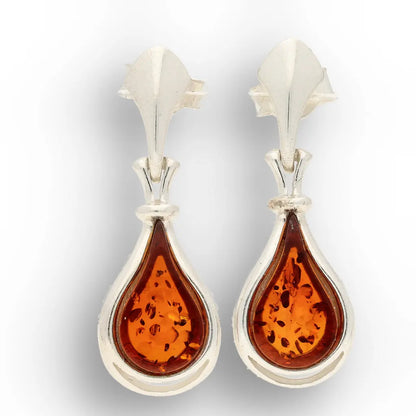 Get your Natural Amber Drop Earrings in Sterling Silver online now or in store at Forever Gems in Franschhoek, South Africa