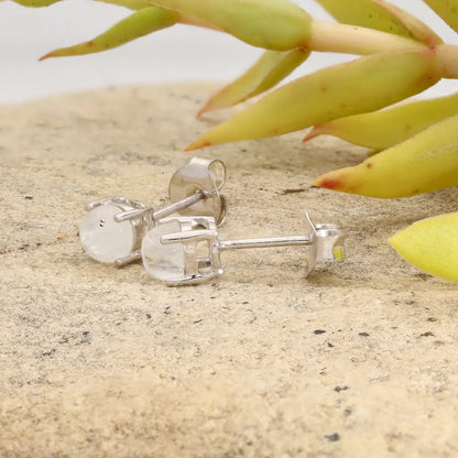 Get your Rainbow Moonstone Round Silver Stud Earrings online now or in store at Forever Gems in Franschhoek, South Africa