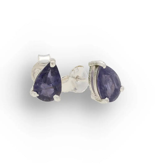 Get your Iolite Pear Cut Sterling Silver Stud Earrings online now or in store at Forever Gems in Franschhoek, South Africa